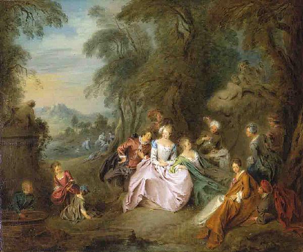 Jean-Baptiste Pater Repose in a Park Norge oil painting art